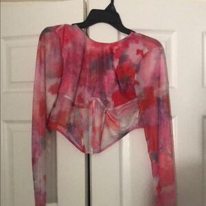 REVOLVE Colorful Sheer Blouse